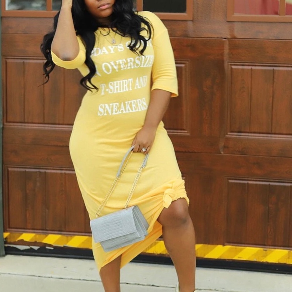 Oversized tee shirt dress